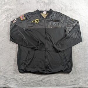 Los Angeles Rams Nike Jacket Mens XL Salute To Service Dri-FIT On Field NFL Zip